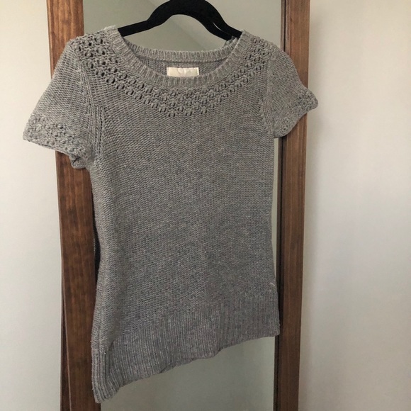 AEO Grey Knit Sweater Tee in XS - Picture 4 of 6